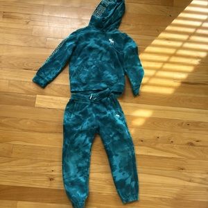 Teal Size ⅞ Abercrombie Kids - Boys Matching Joggers and Sweatshirt
